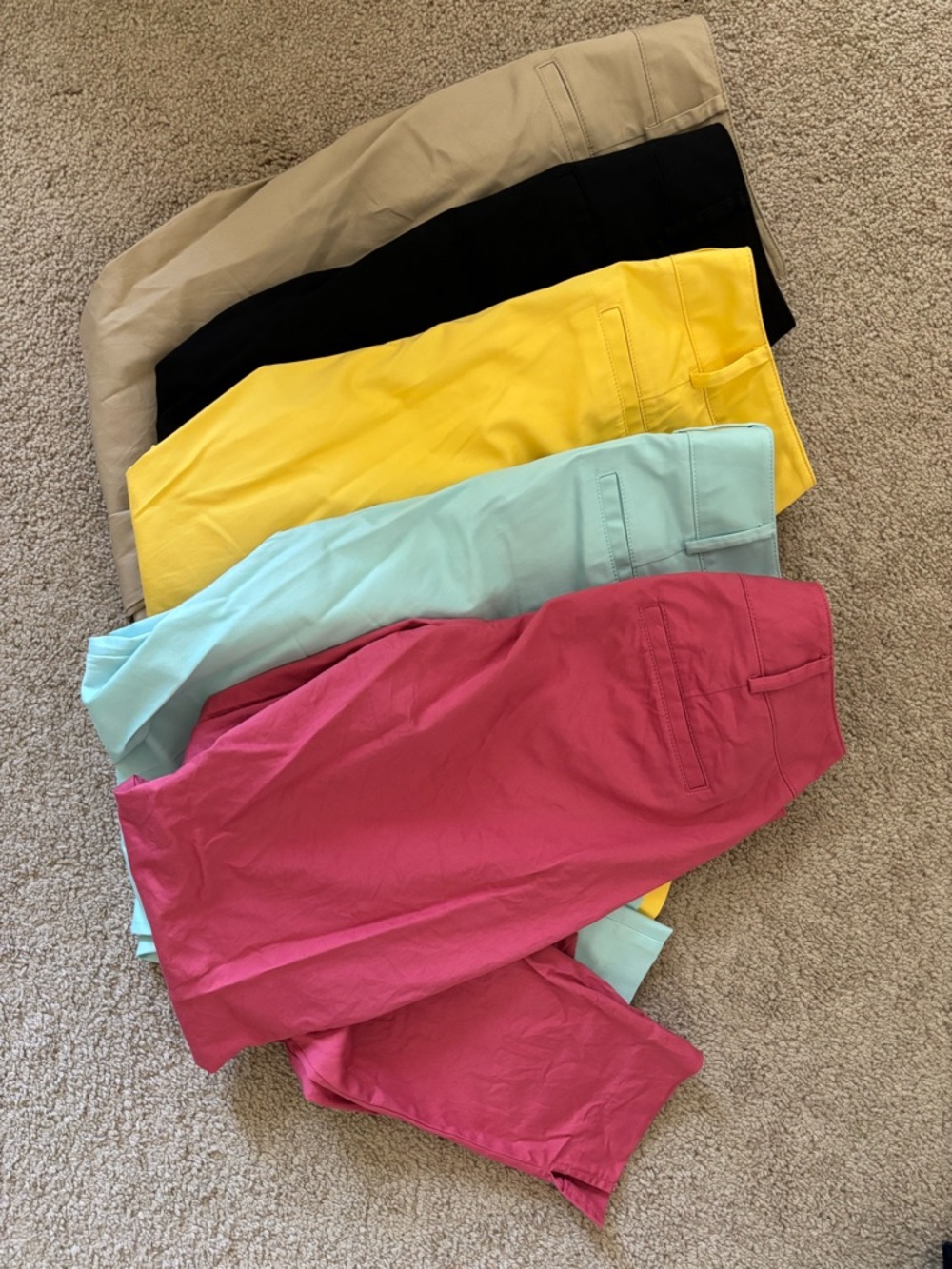 New York & Company Women’s Chino Bottoms - Pink, Mint, Yellow, Black, Tan